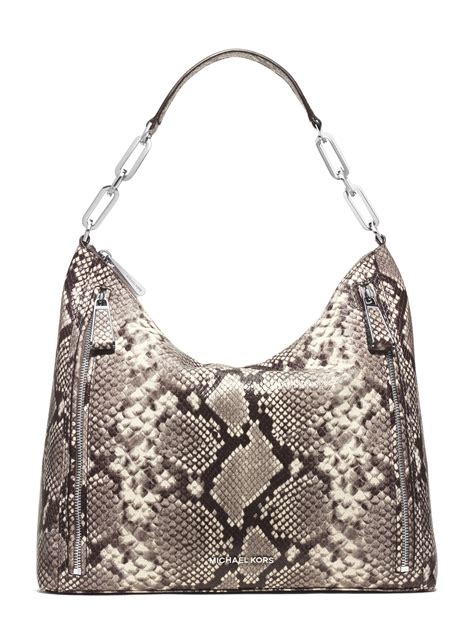 michael kors snake chain bag|large snake leather shoulder bag.